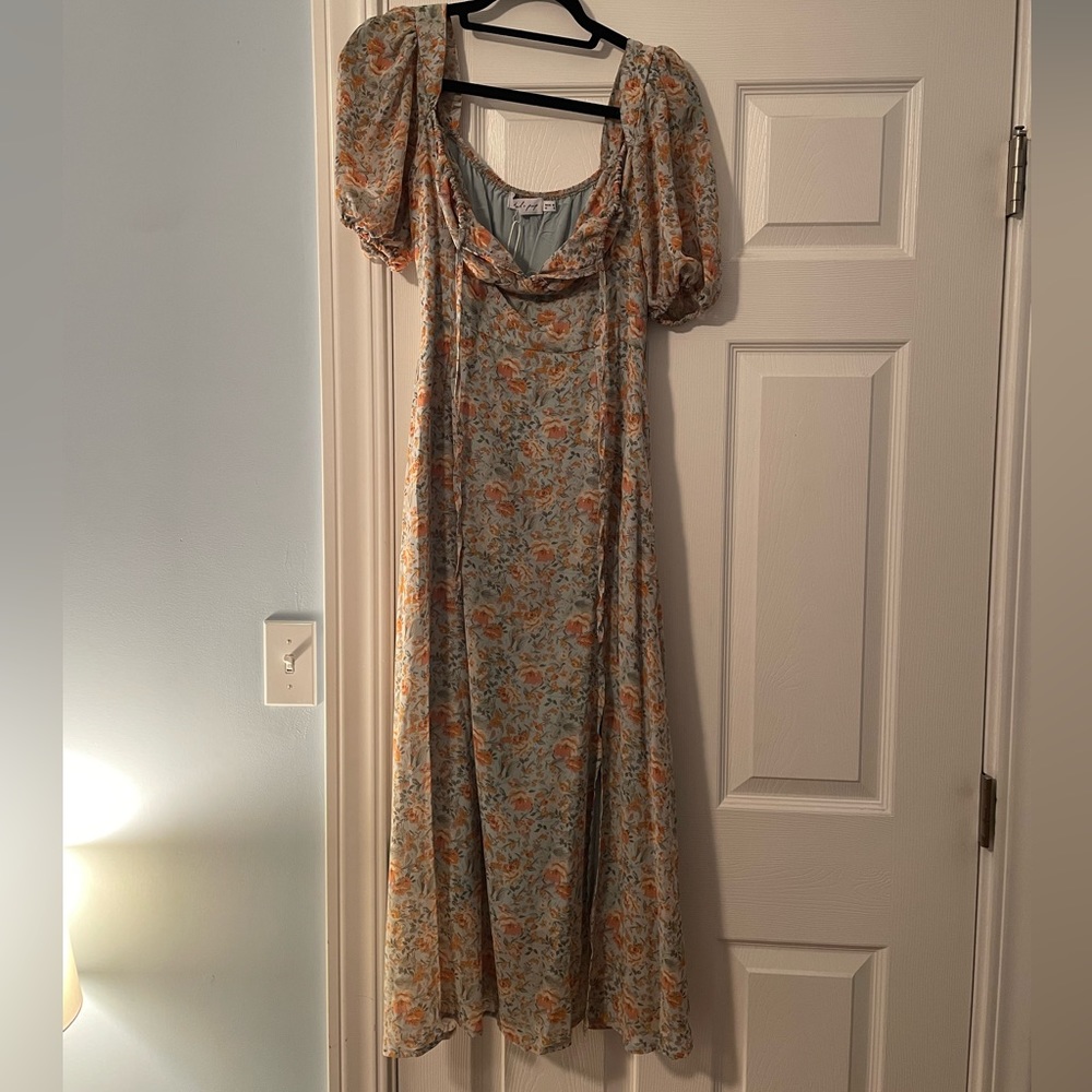 Petal & pup floral midi dress-never worn with tags